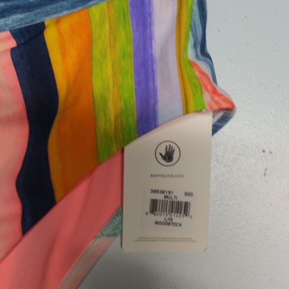 Body Glove Women's High Waisted Swimsuit Bottom Woodstock Pattern Size L - Picture 4 of 8